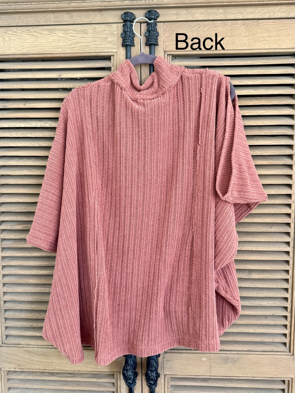Free People Mauve Ribbed Turtleneck Sweater - Picture 2 of 3